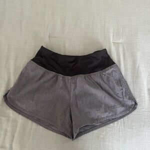 Gray running shorts